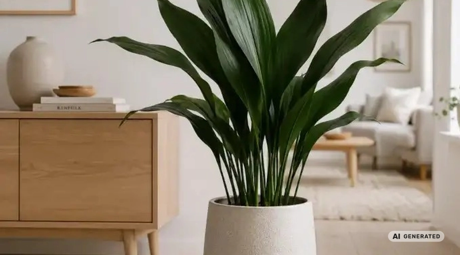 aspidistra-wyniosla-w-stylu-skandynawskim Rośliny do wnętrz w stylu skandynawskim. Dzięki nim stworzysz jasne i przytulne wnętrze