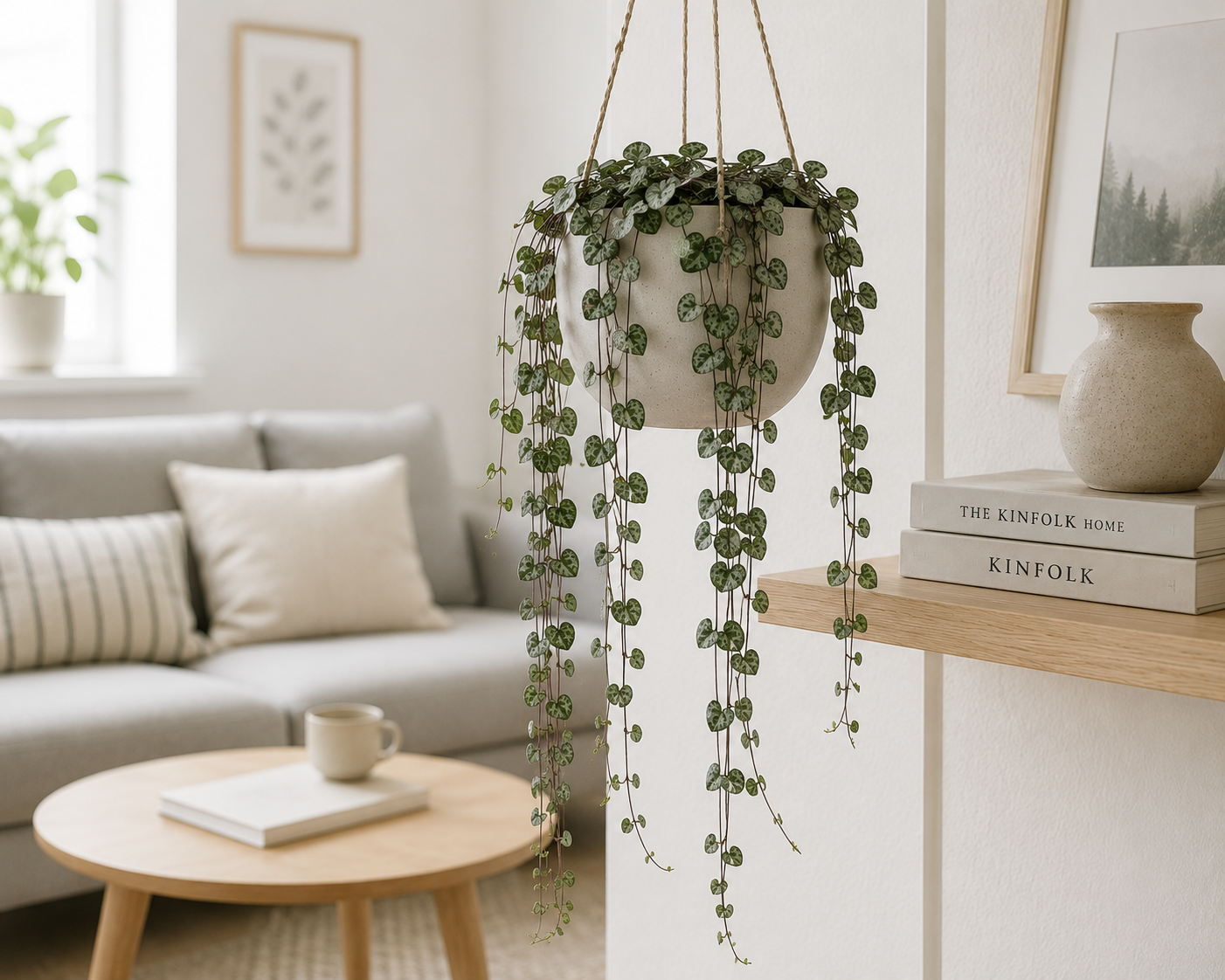 ceropegia-wooda-w-stylu-skandynawskim Rośliny do wnętrz w stylu skandynawskim. Dzięki nim stworzysz jasne i przytulne wnętrze