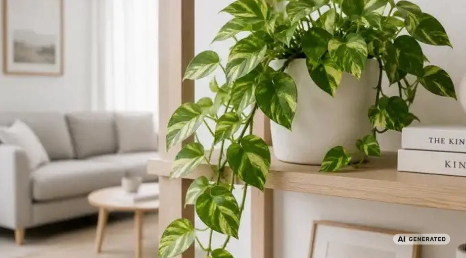 epipremnum-zlociste-w-stylu-skandynawskim Rośliny do wnętrz w stylu skandynawskim. Dzięki nim stworzysz jasne i przytulne wnętrze
