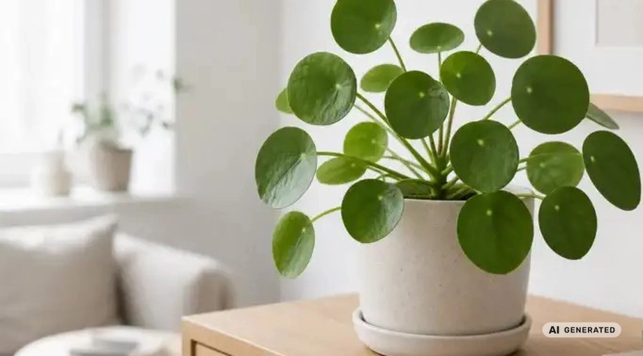 pilea-peperomioides-w-stylu-skandynawskim Rośliny do wnętrz w stylu skandynawskim. Dzięki nim stworzysz jasne i przytulne wnętrze