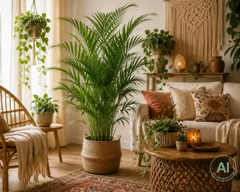 palma-areka-wnetrze-boho-1 Rośliny do wnętrz boho. Te gatunki tworzą niesamowity klimat